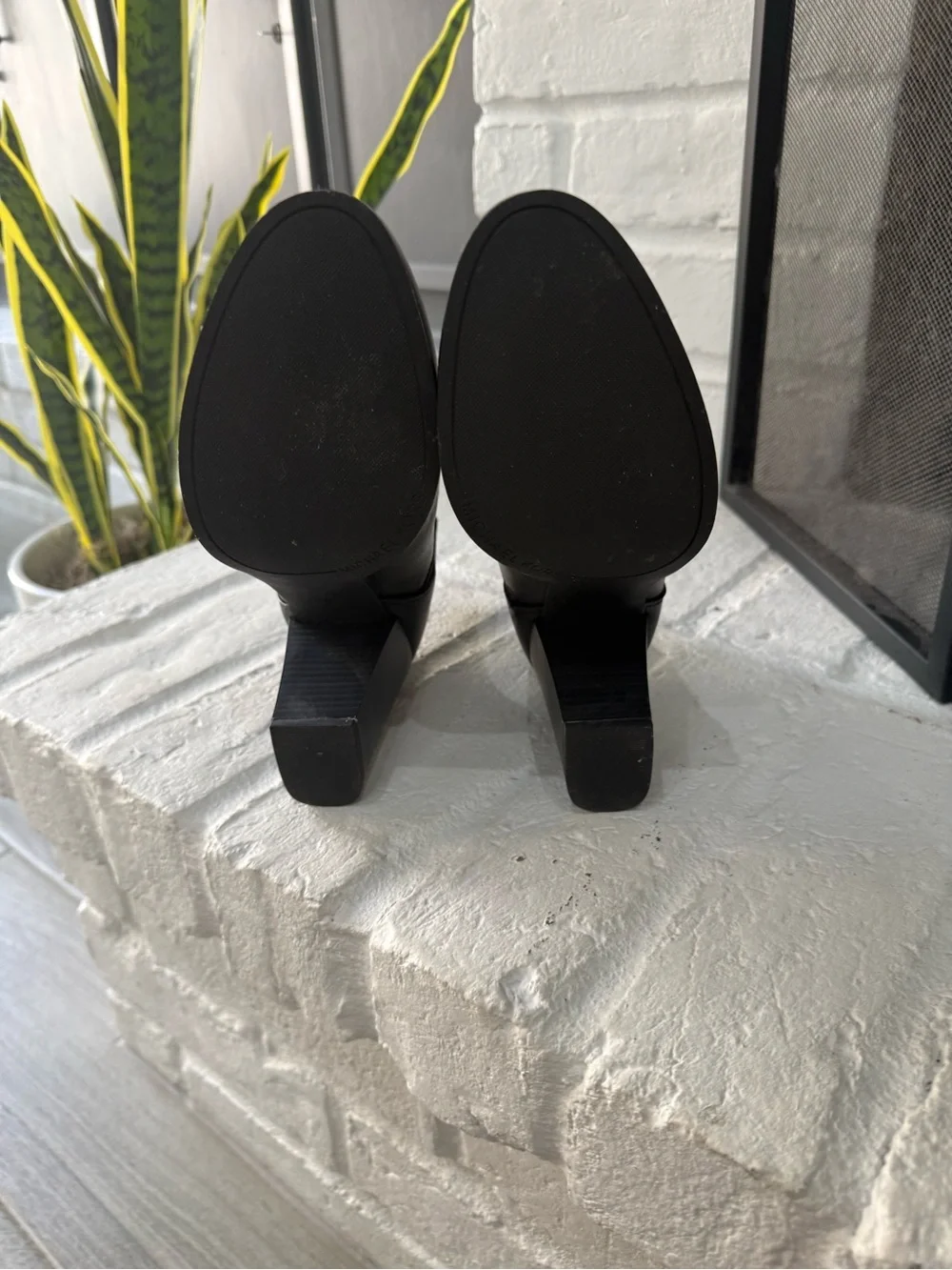 Michael Kors Black Leather Women's High Heel Ankle Boots